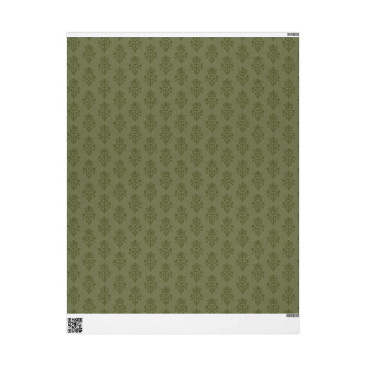 Green Block Print Wrapping Paper