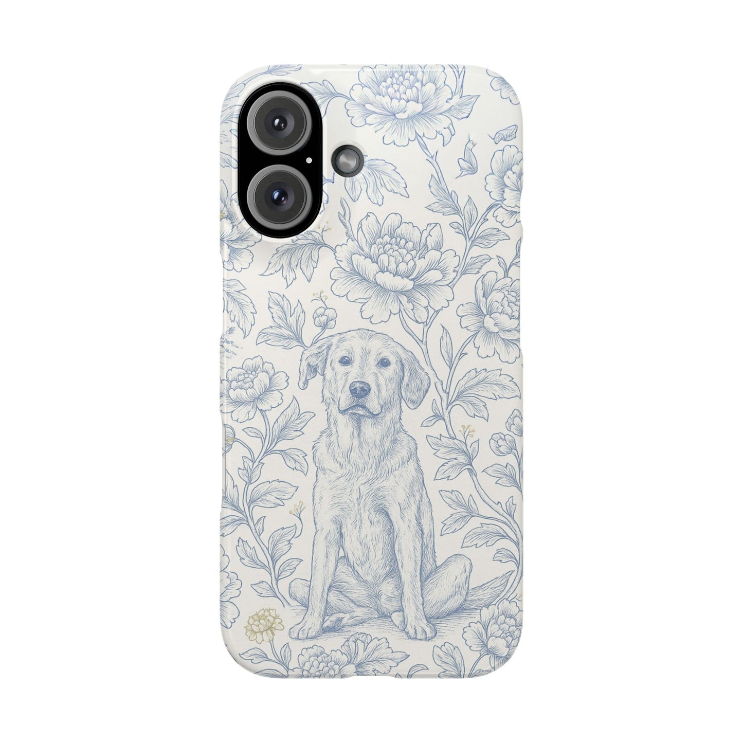 Floral Dog Slim Phone Cases - Perfect for Pet Lovers, Gift for Dog Lovers, Cute Phone Accessories, Dog-Themed Gifts, Floral Design