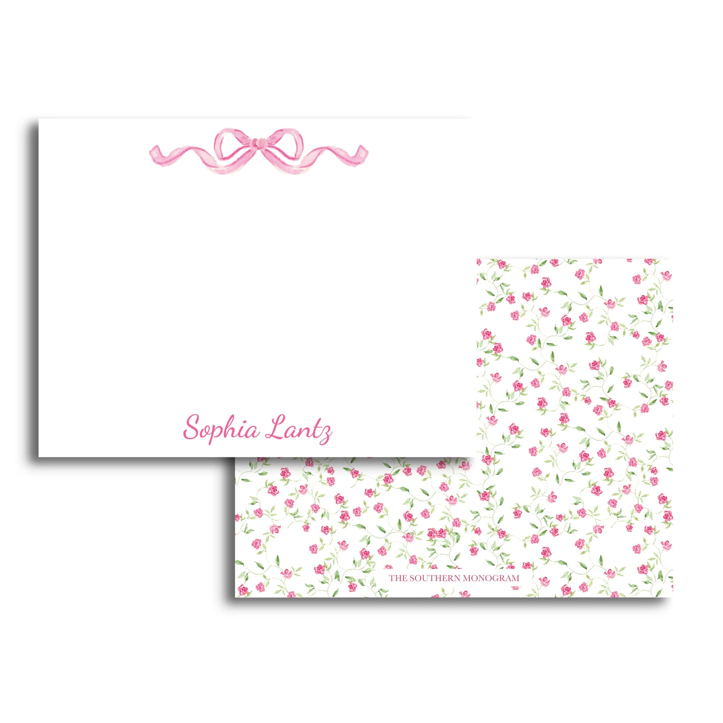 Roses and Bows Notecard
