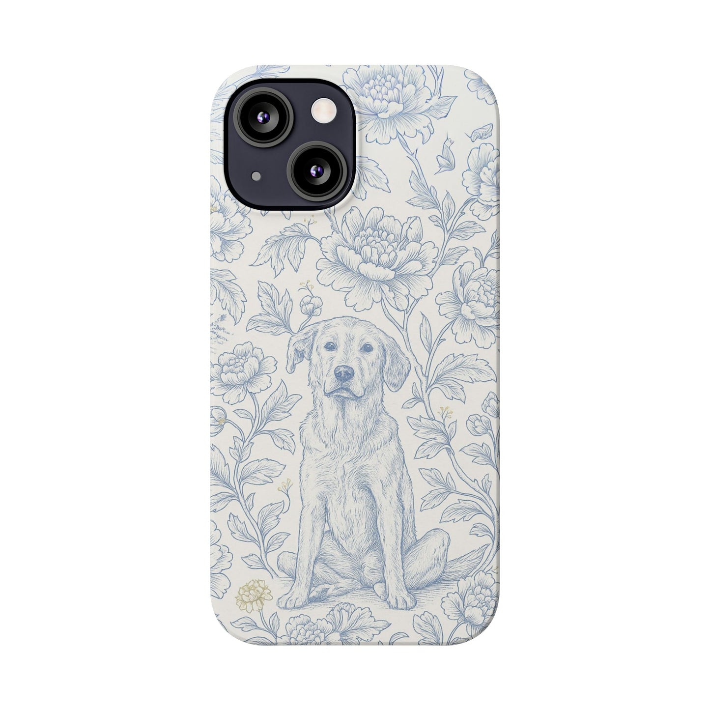 Floral Dog Slim Phone Cases - Perfect for Pet Lovers, Gift for Dog Lovers, Cute Phone Accessories, Dog-Themed Gifts, Floral Design