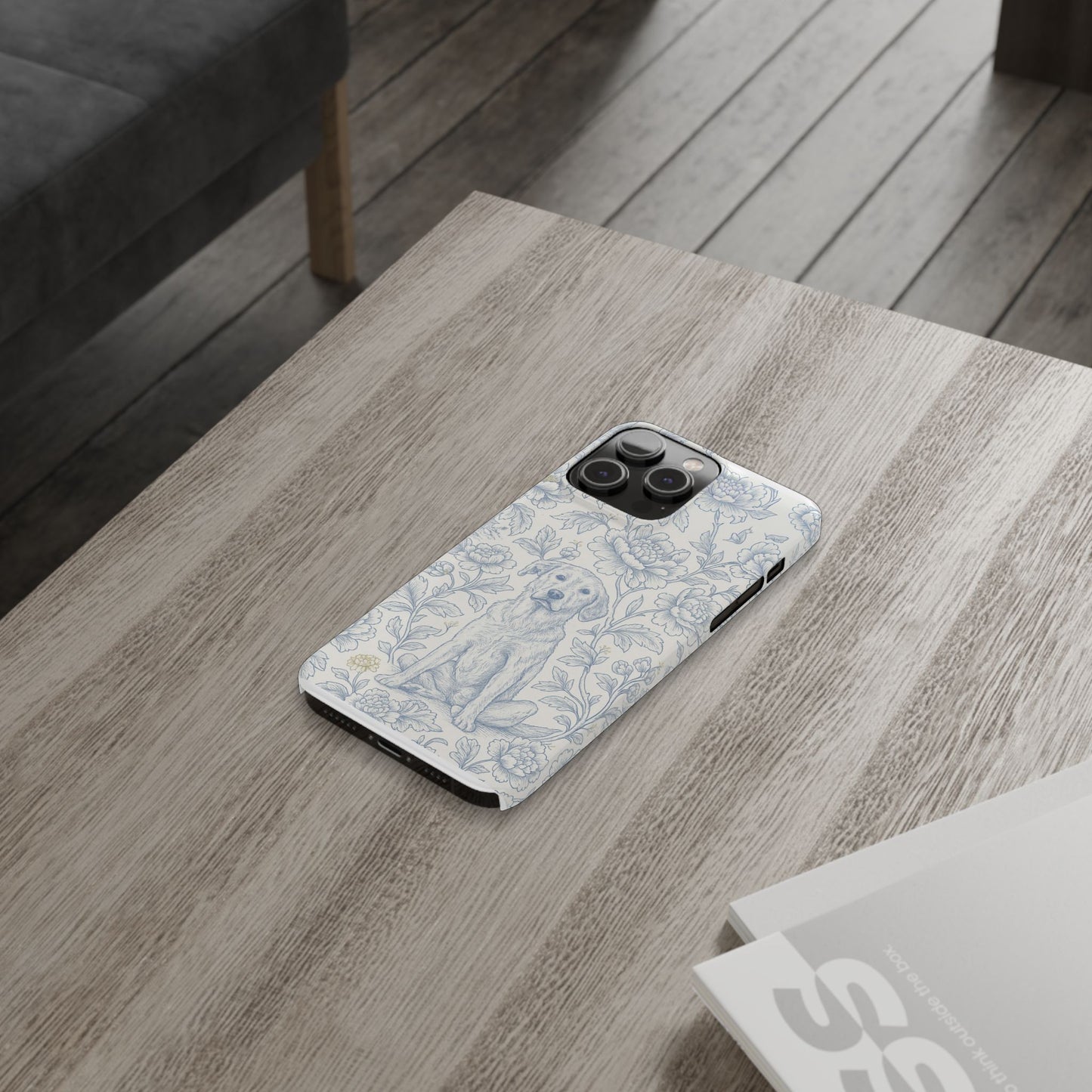 Floral Dog Slim Phone Cases - Perfect for Pet Lovers, Gift for Dog Lovers, Cute Phone Accessories, Dog-Themed Gifts, Floral Design