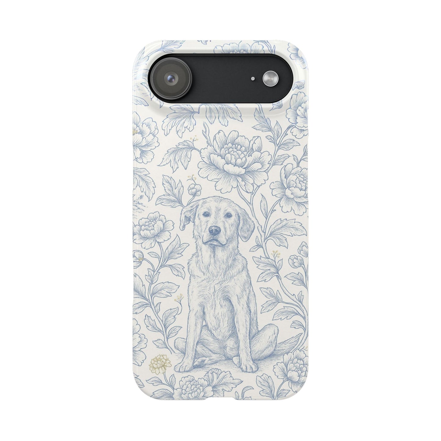 Floral Dog Slim Phone Cases - Perfect for Pet Lovers, Gift for Dog Lovers, Cute Phone Accessories, Dog-Themed Gifts, Floral Design