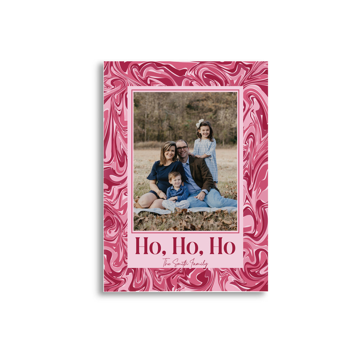 Peony Marble Holiday Card