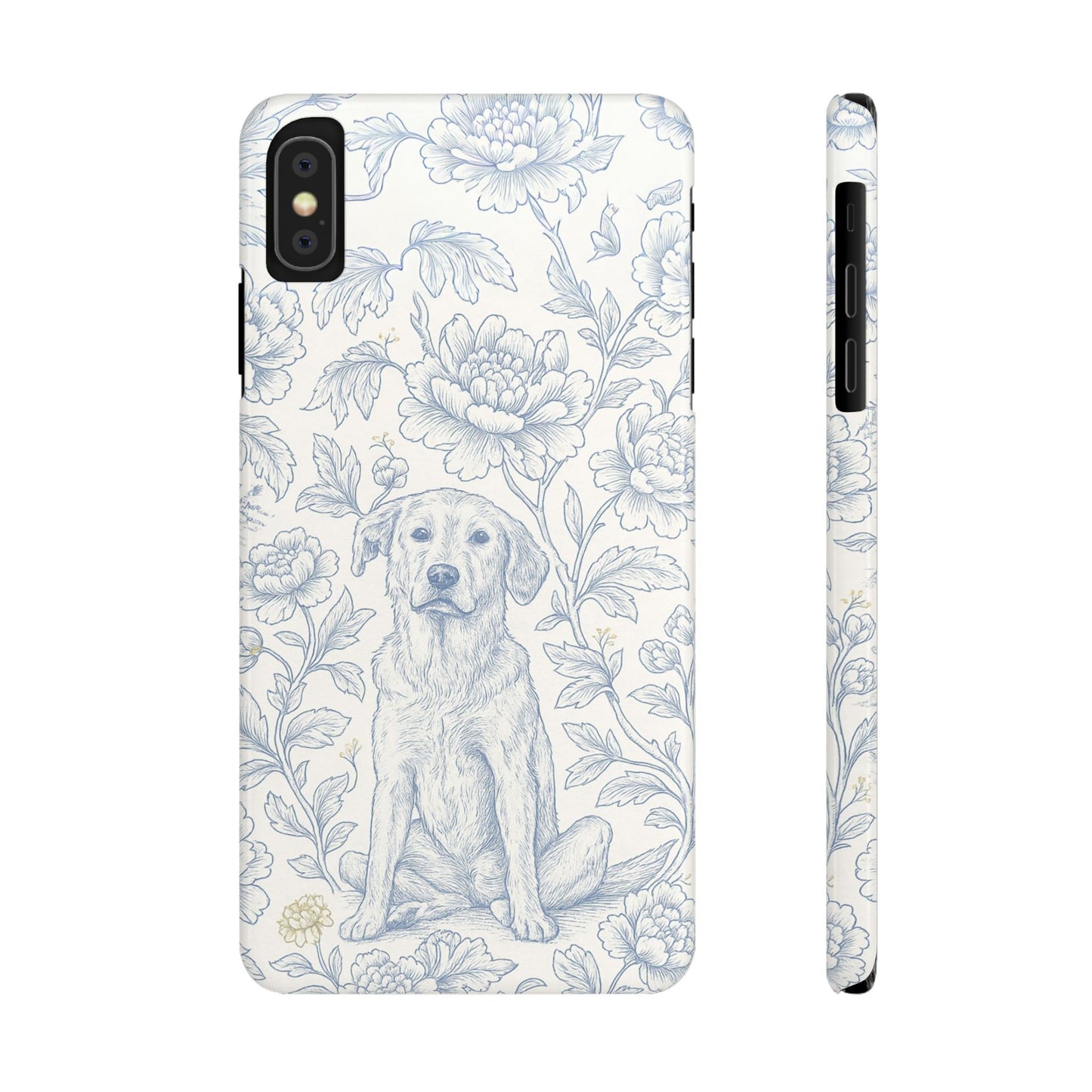 Floral Dog Slim Phone Cases - Perfect for Pet Lovers, Gift for Dog Lovers, Cute Phone Accessories, Dog-Themed Gifts, Floral Design