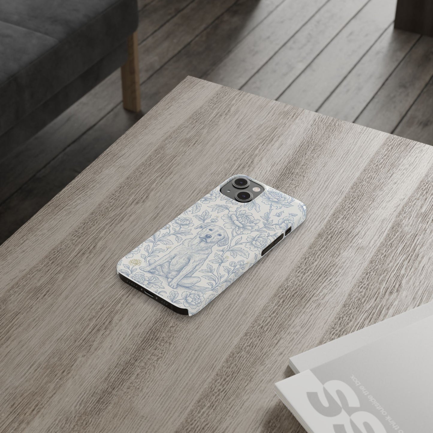 Floral Dog Slim Phone Cases - Perfect for Pet Lovers, Gift for Dog Lovers, Cute Phone Accessories, Dog-Themed Gifts, Floral Design