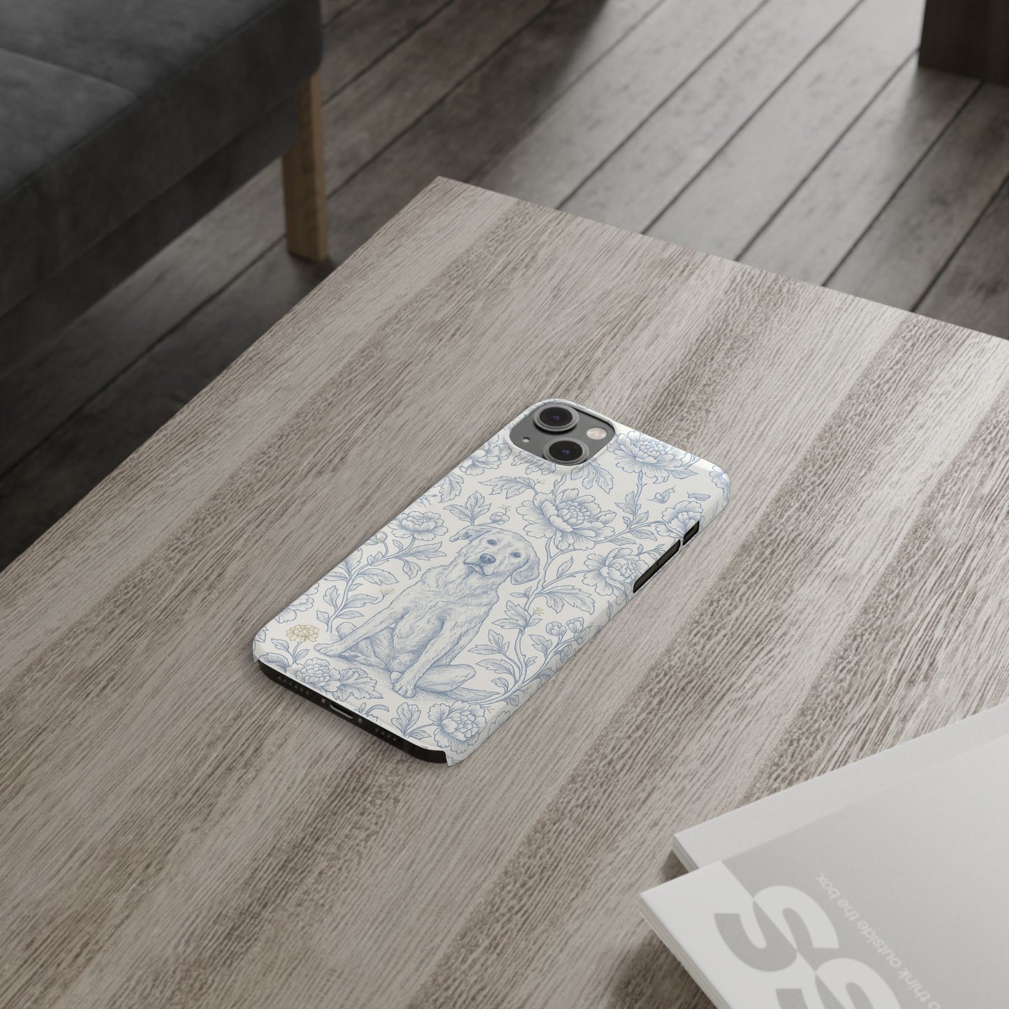 Floral Dog Slim Phone Cases - Perfect for Pet Lovers, Gift for Dog Lovers, Cute Phone Accessories, Dog-Themed Gifts, Floral Design