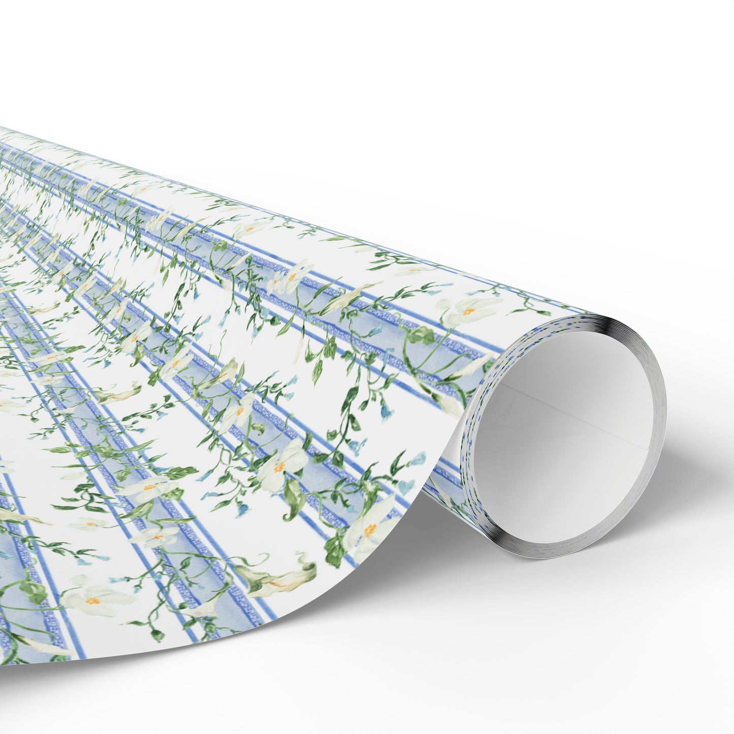 Carolina Stripes and Flowers Wrapping Paper
