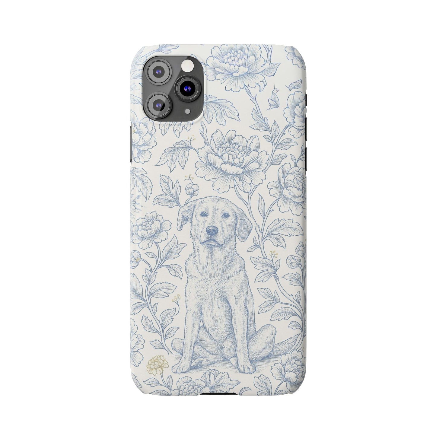 Floral Dog Slim Phone Cases - Perfect for Pet Lovers, Gift for Dog Lovers, Cute Phone Accessories, Dog-Themed Gifts, Floral Design