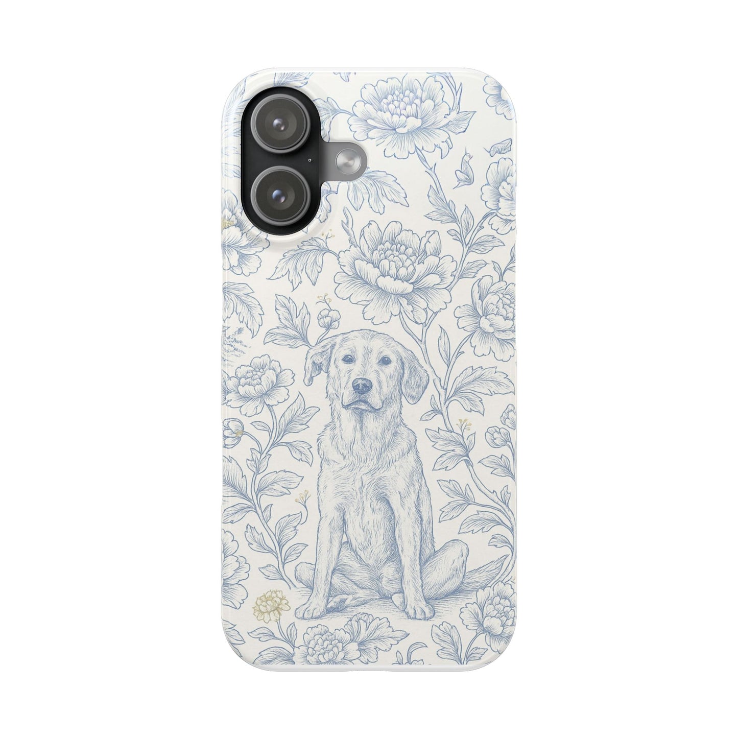 Floral Dog Slim Phone Cases - Perfect for Pet Lovers, Gift for Dog Lovers, Cute Phone Accessories, Dog-Themed Gifts, Floral Design