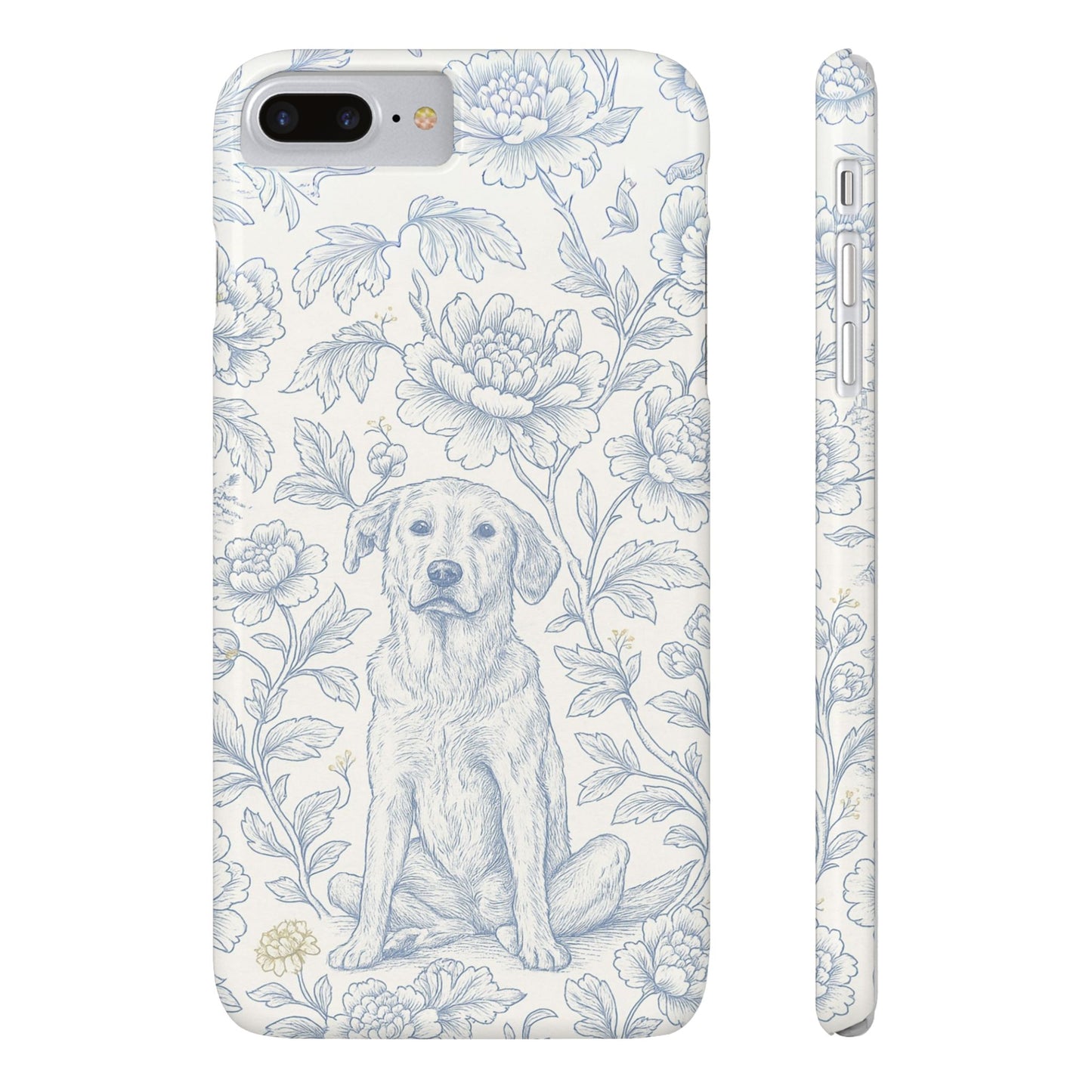 Floral Dog Slim Phone Cases - Perfect for Pet Lovers, Gift for Dog Lovers, Cute Phone Accessories, Dog-Themed Gifts, Floral Design