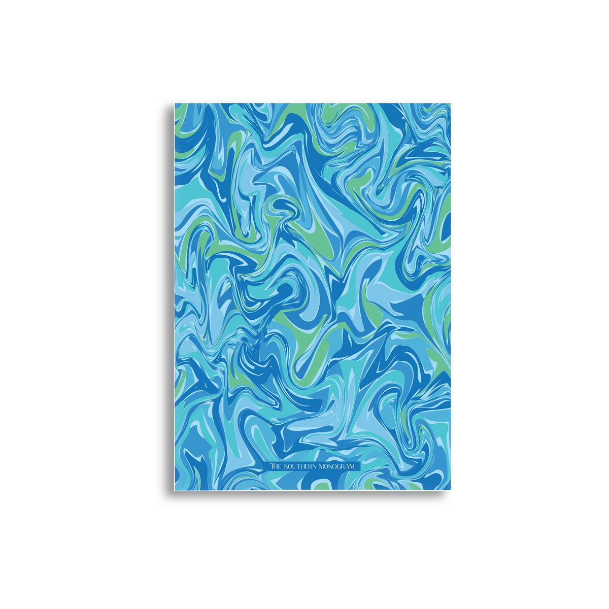Blue Lagoon Marble Holiday Card