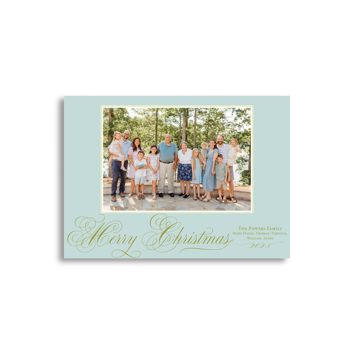 Merry Christmas Script Holiday Card