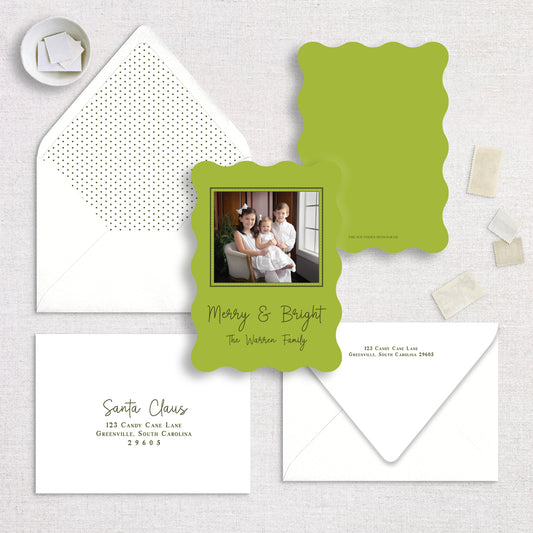 Wavy Merry & Bright in Green