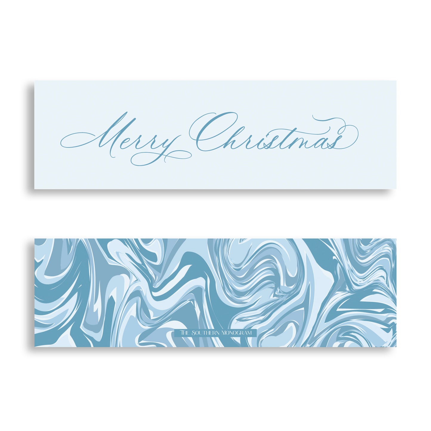 Winter Sky Marble Skinny Gift Tags