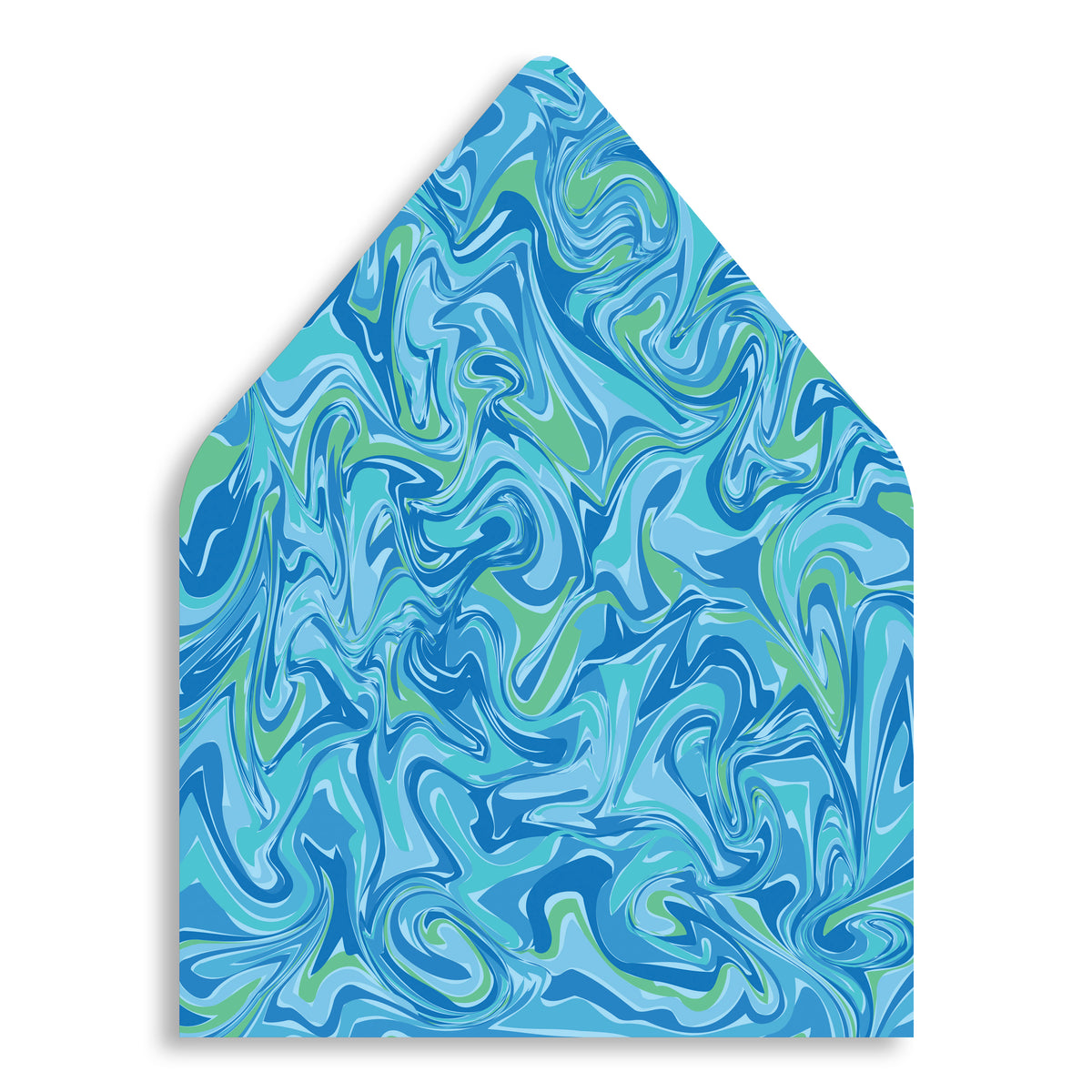 Blue Lagoon Marble Holiday Card