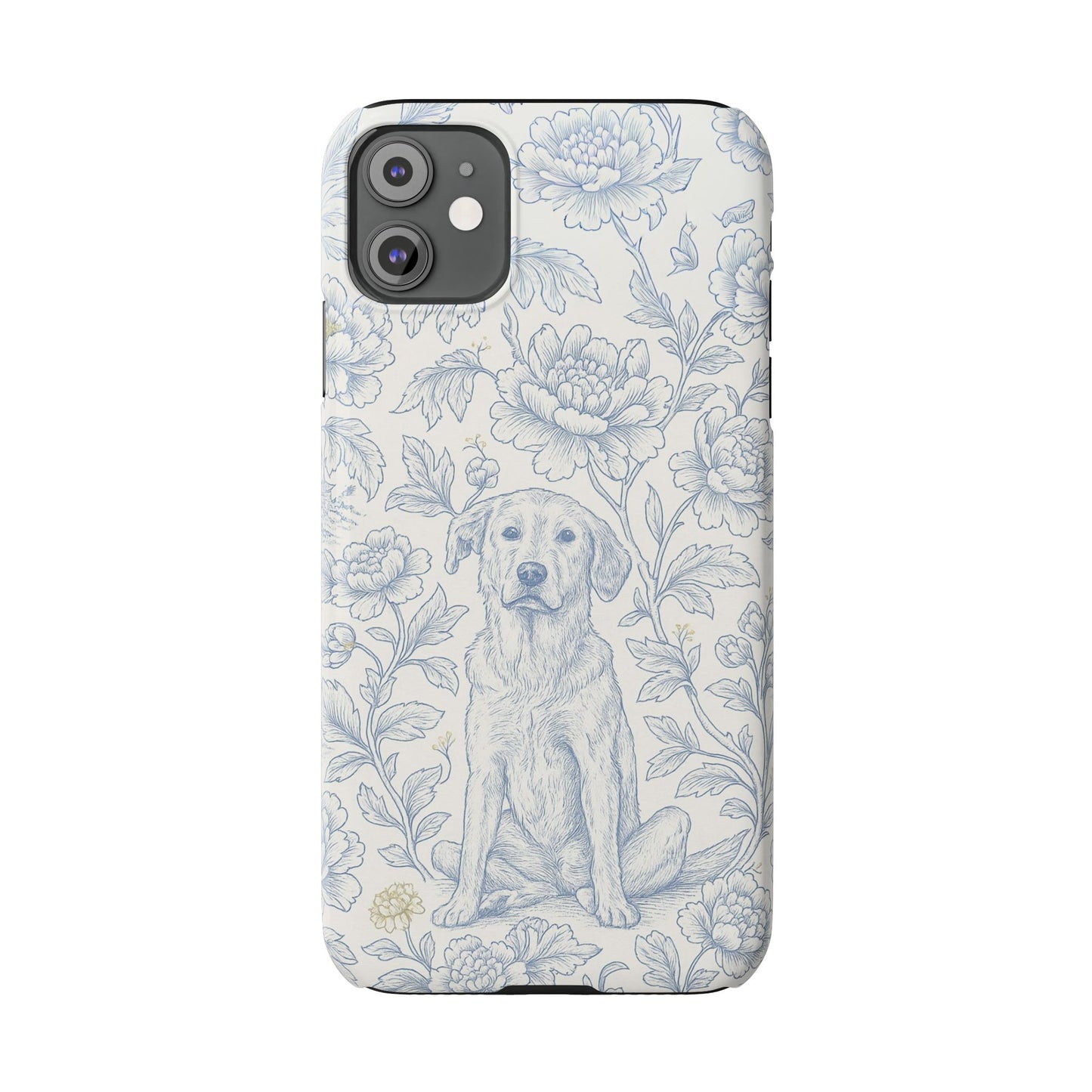Floral Dog Slim Phone Cases - Perfect for Pet Lovers, Gift for Dog Lovers, Cute Phone Accessories, Dog-Themed Gifts, Floral Design