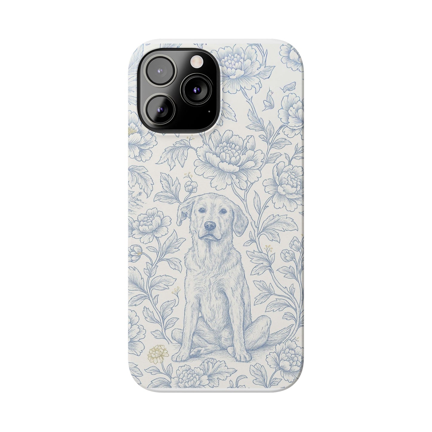 Floral Dog Slim Phone Cases - Perfect for Pet Lovers, Gift for Dog Lovers, Cute Phone Accessories, Dog-Themed Gifts, Floral Design