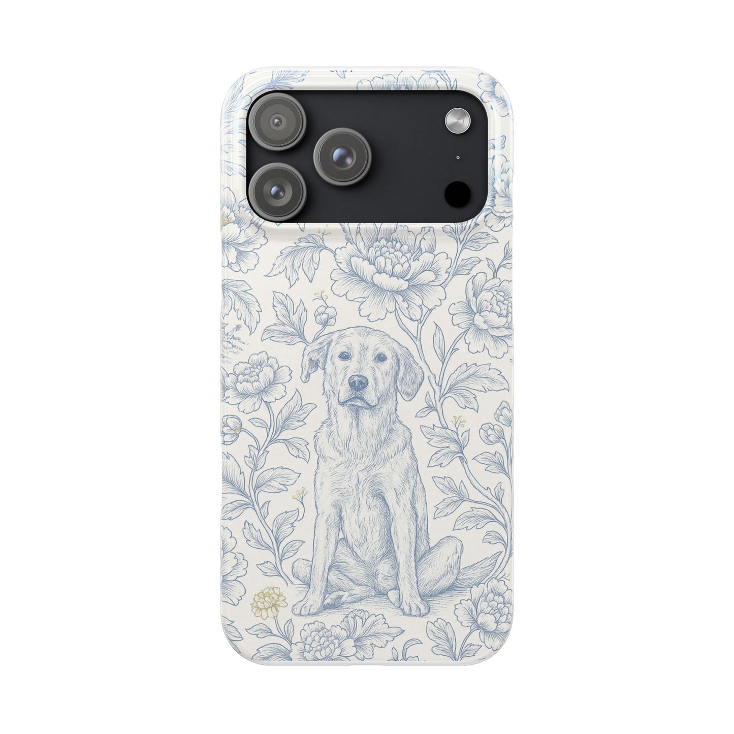 Floral Dog Slim Phone Cases - Perfect for Pet Lovers, Gift for Dog Lovers, Cute Phone Accessories, Dog-Themed Gifts, Floral Design