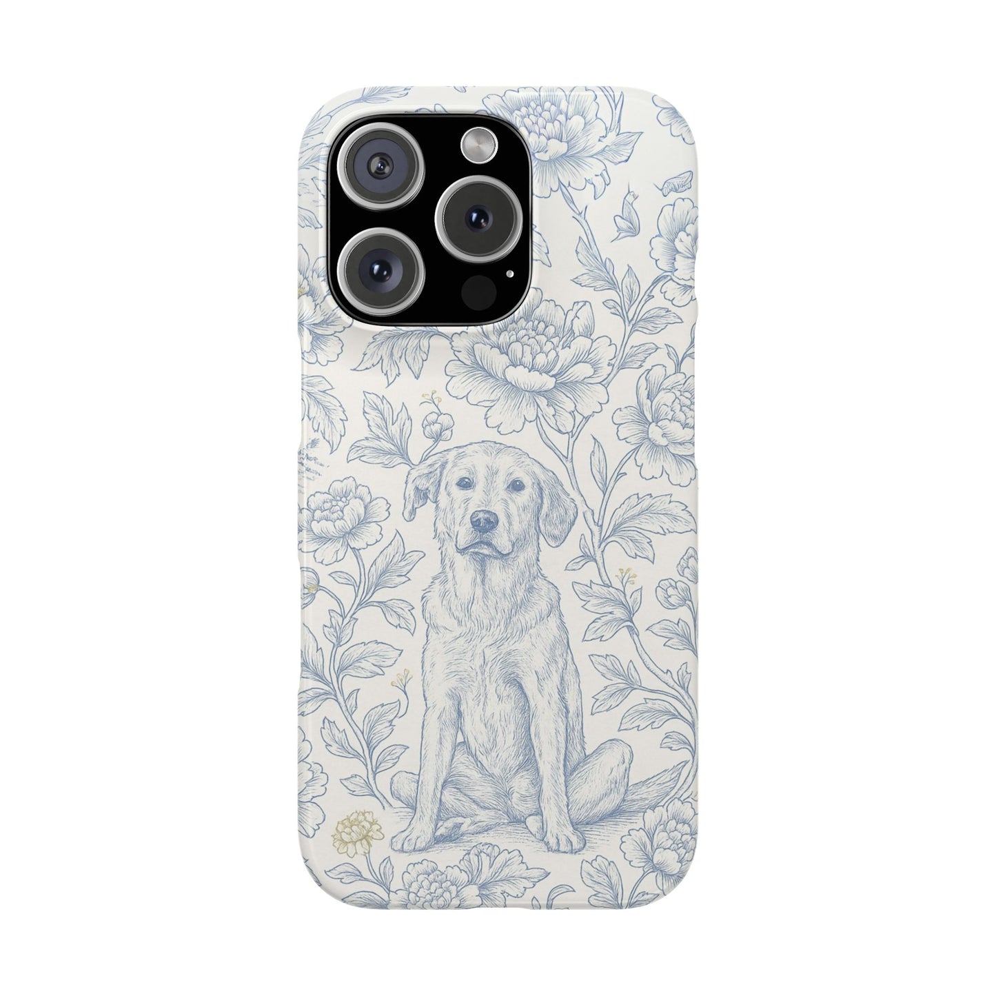 Floral Dog Slim Phone Cases - Perfect for Pet Lovers, Gift for Dog Lovers, Cute Phone Accessories, Dog-Themed Gifts, Floral Design