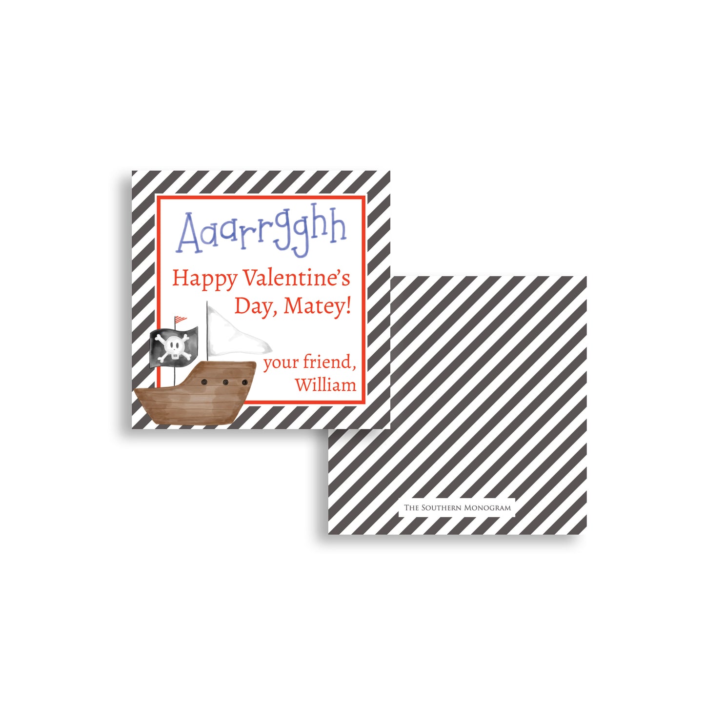 Ahoy Matey Valentine - PRINTABLE