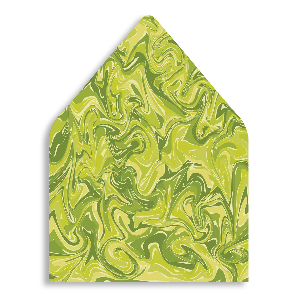 Lime Green Marble Holiday Card