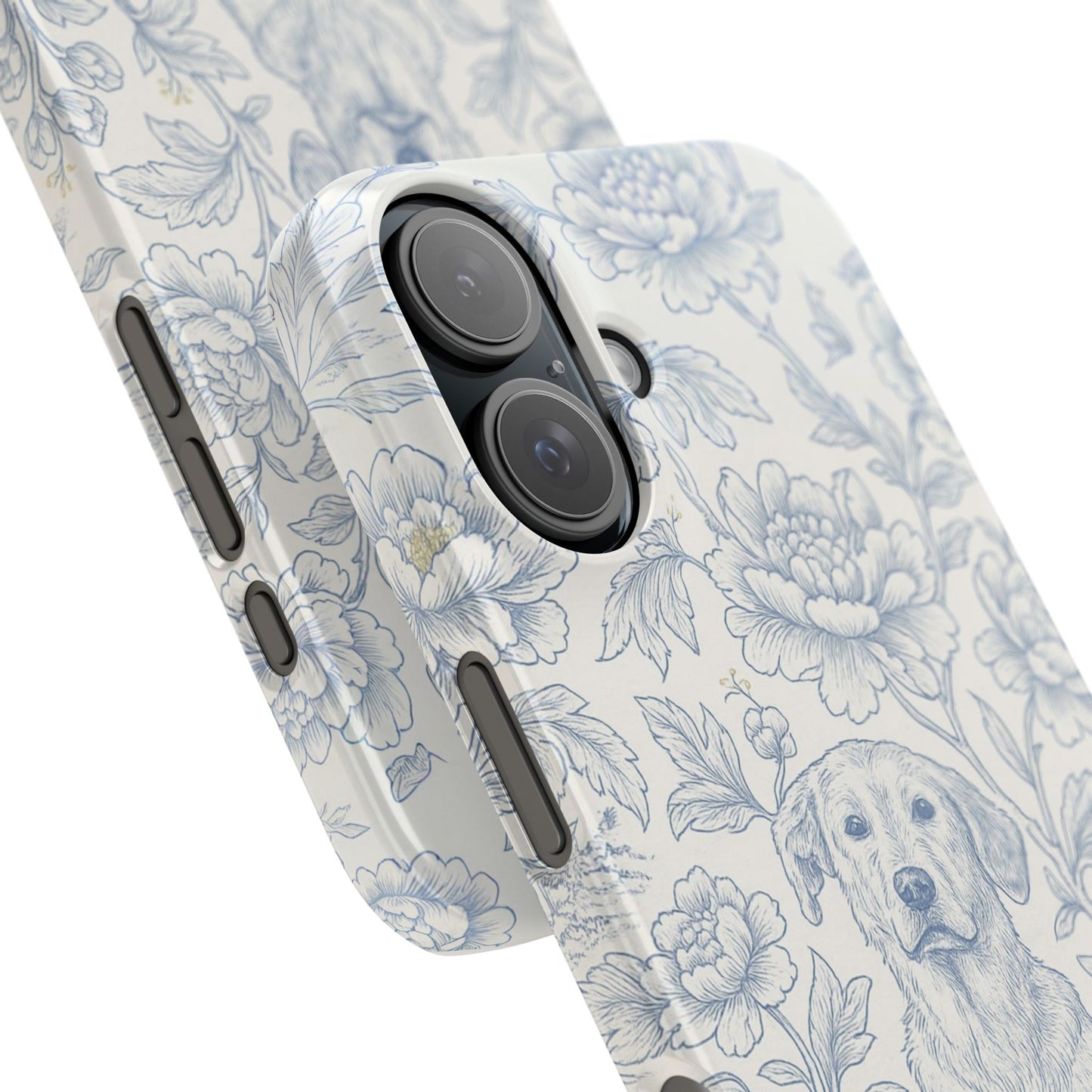 Floral Dog Slim Phone Cases - Perfect for Pet Lovers, Gift for Dog Lovers, Cute Phone Accessories, Dog-Themed Gifts, Floral Design
