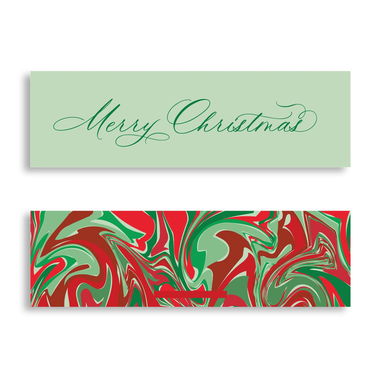 Christmas Cheer Marble Skinny Gift Tags