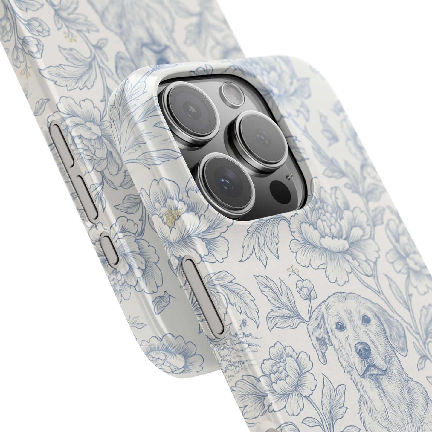 Floral Dog Slim Phone Cases - Perfect for Pet Lovers, Gift for Dog Lovers, Cute Phone Accessories, Dog-Themed Gifts, Floral Design