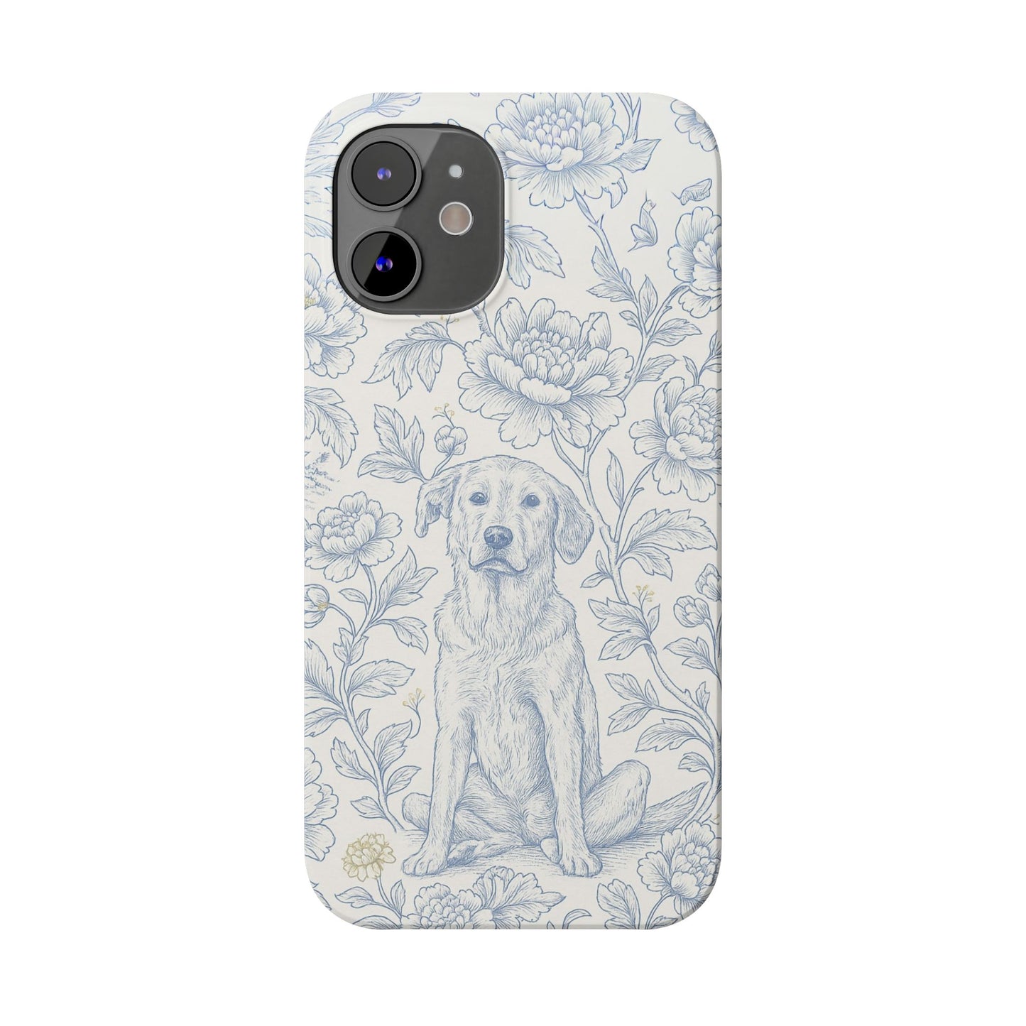 Floral Dog Slim Phone Cases - Perfect for Pet Lovers, Gift for Dog Lovers, Cute Phone Accessories, Dog-Themed Gifts, Floral Design