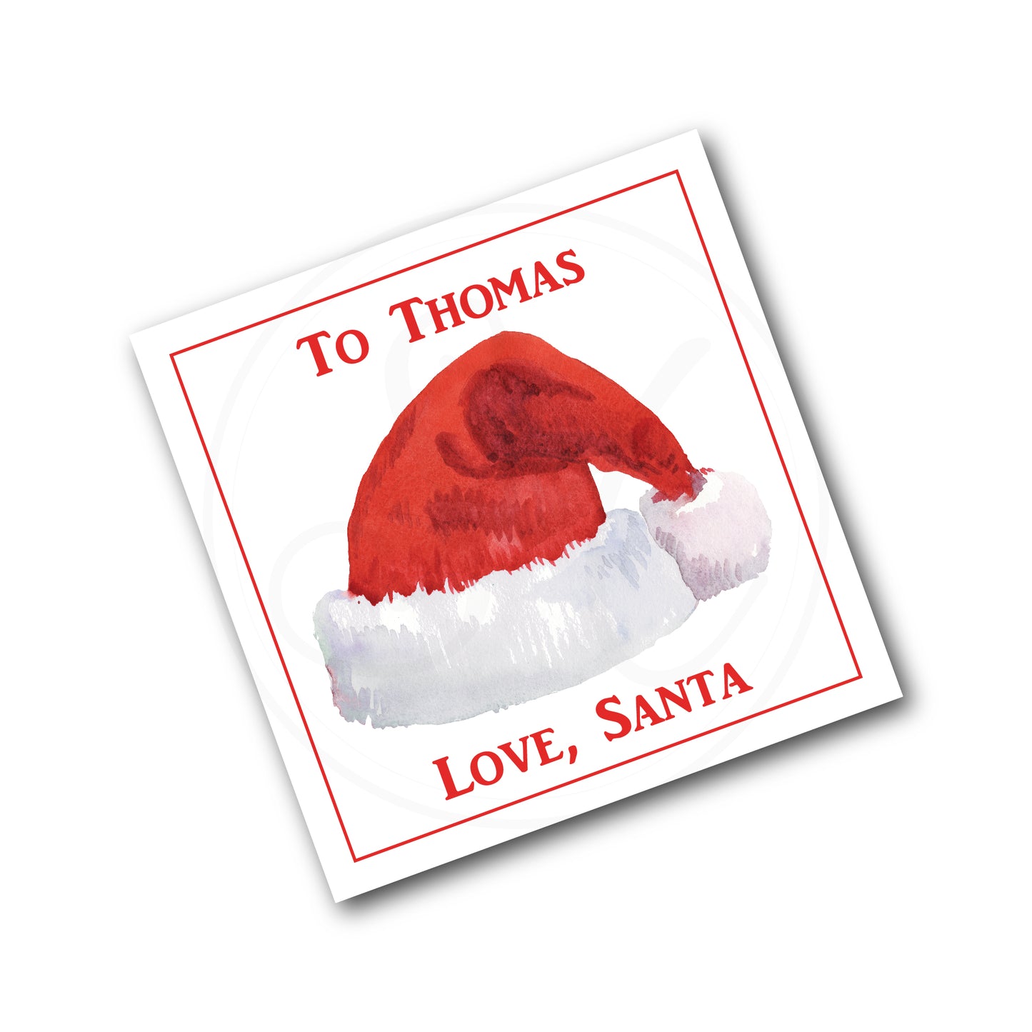 Santa Hat Gift Tags