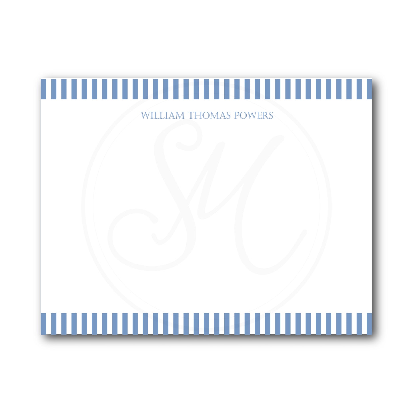 Blue Pinstripe Notecard