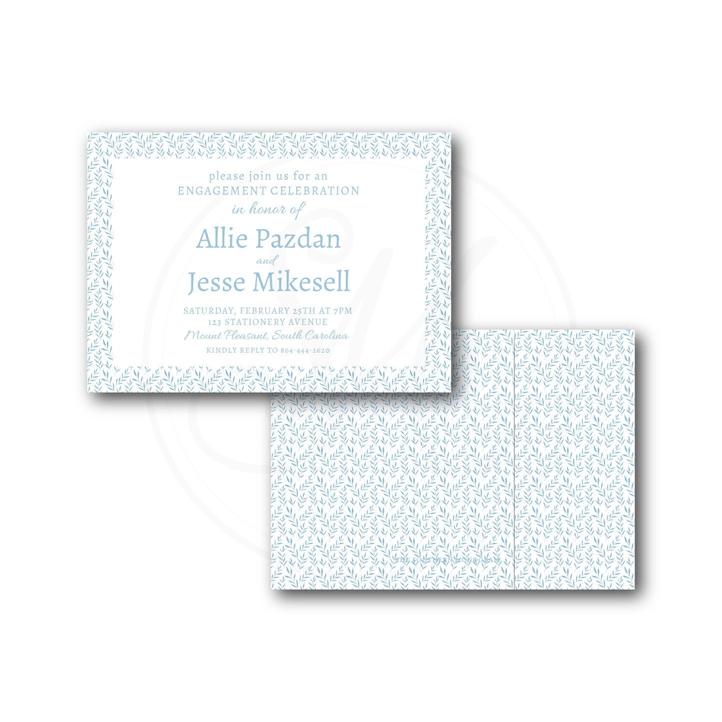 Blue Vine Invitation