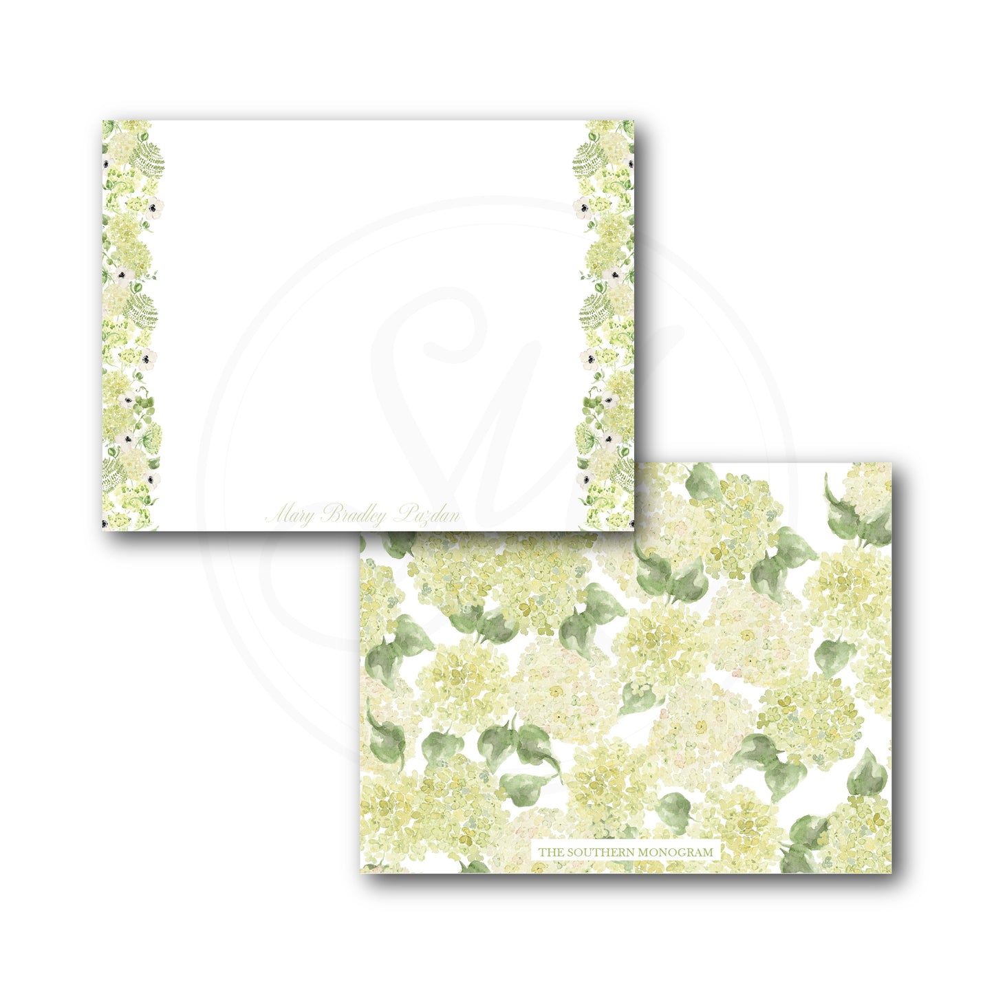 Green Hydrangea Notecard