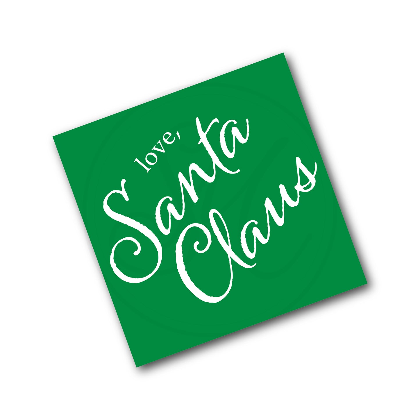 Green Love Santa Gift Tags