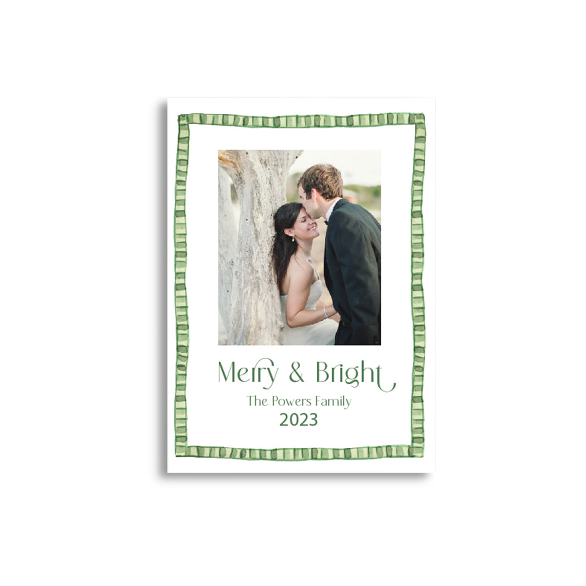 Hand Drawn Stripes Holiday Card