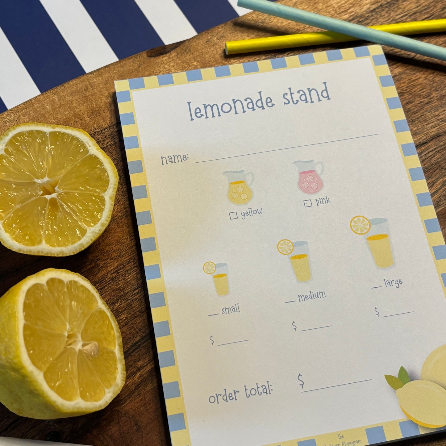 Lemonade Stand Pretend Play Notepad