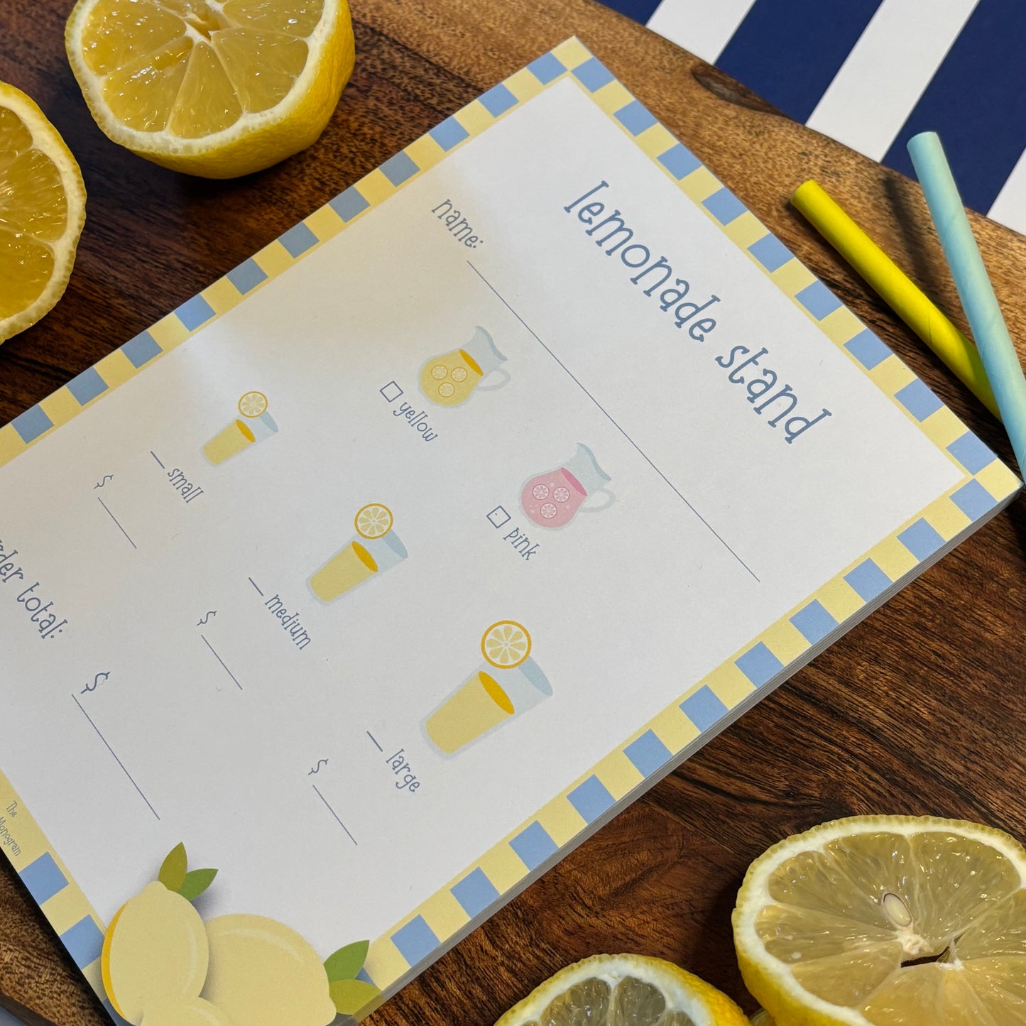 Lemonade Stand Pretend Play Notepad