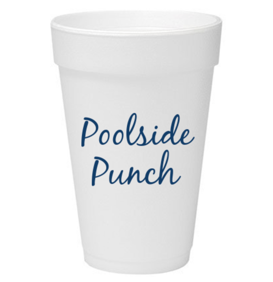 Poolside Punch Foam Cups | Navy