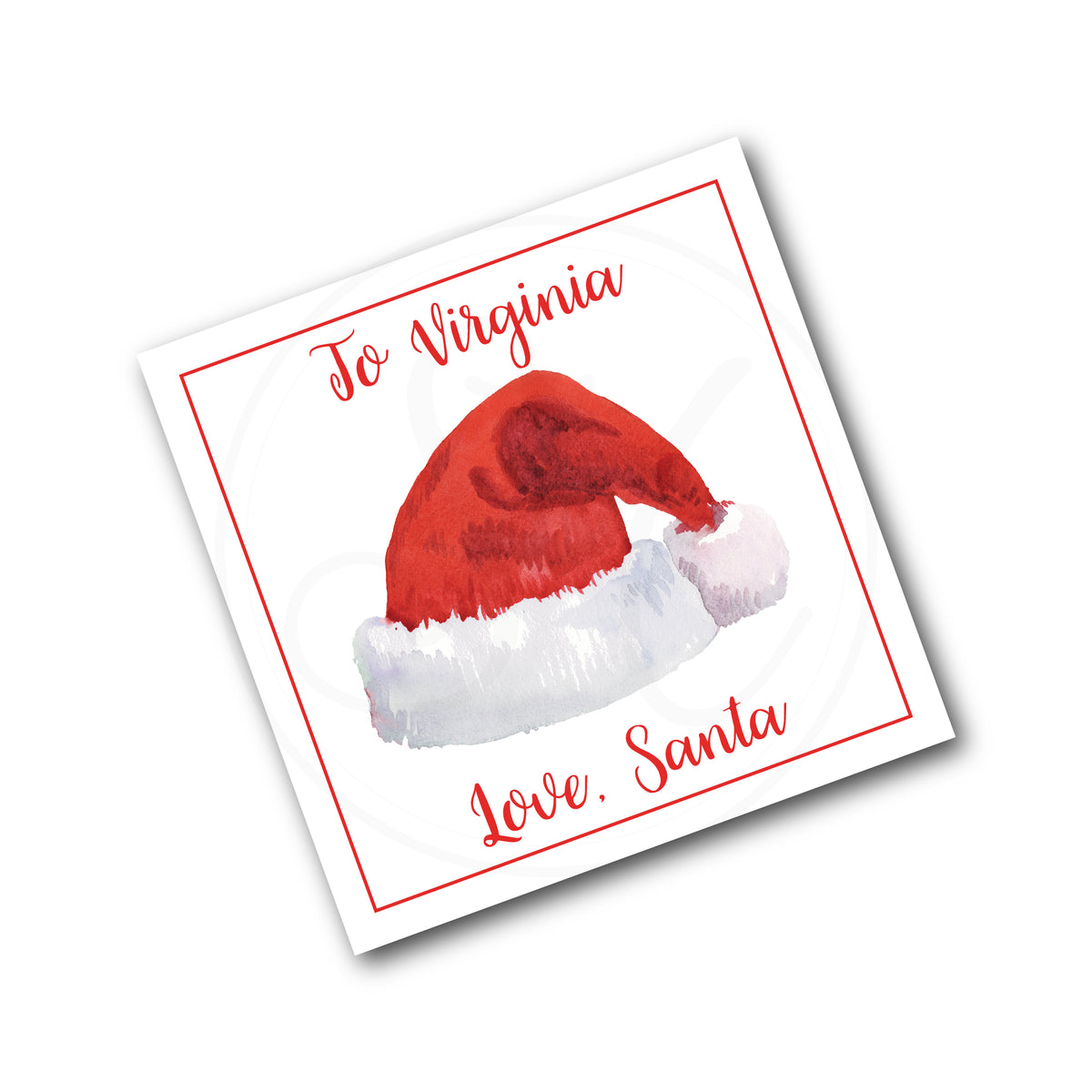 Santa Hat Gift Tags