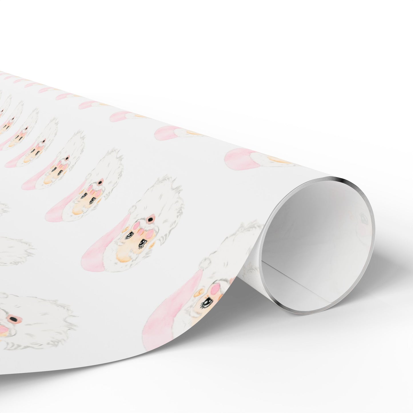 Pink Santa Wrapping Paper