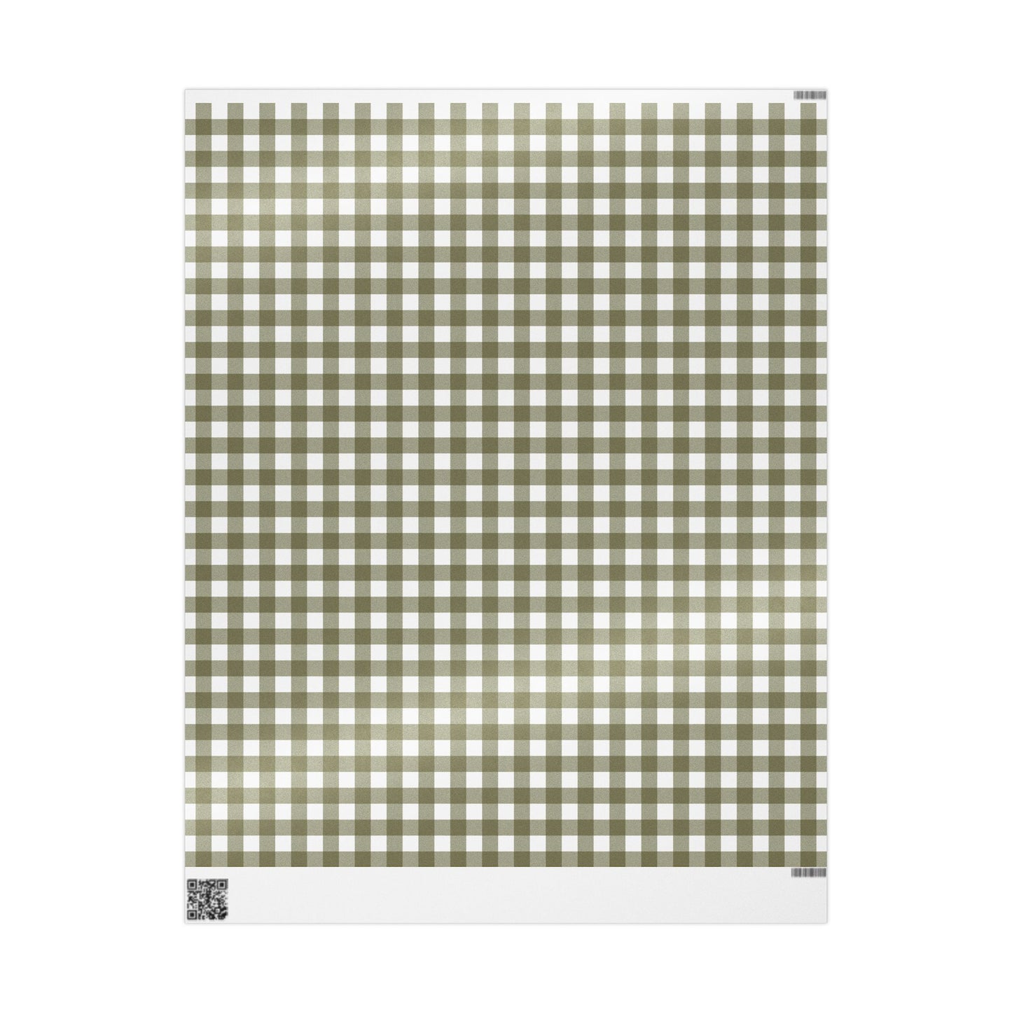 Barbour Green Gingham Wrapping Paper