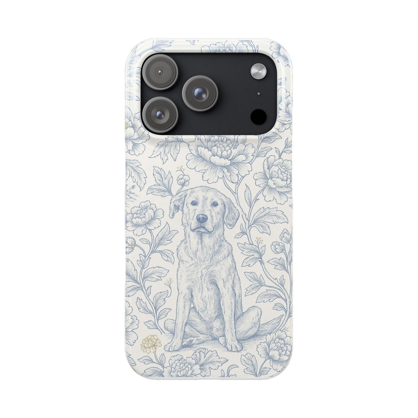 Floral Dog Slim Phone Cases - Perfect for Pet Lovers, Gift for Dog Lovers, Cute Phone Accessories, Dog-Themed Gifts, Floral Design