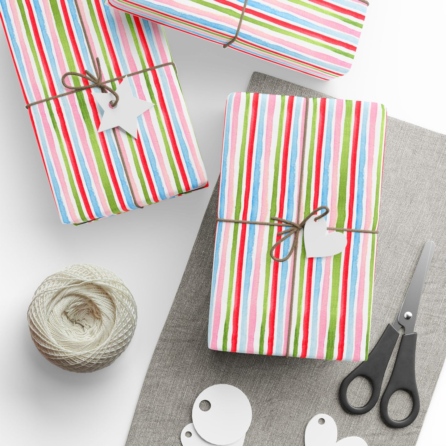 Multi-color Stripe Wrapping Paper