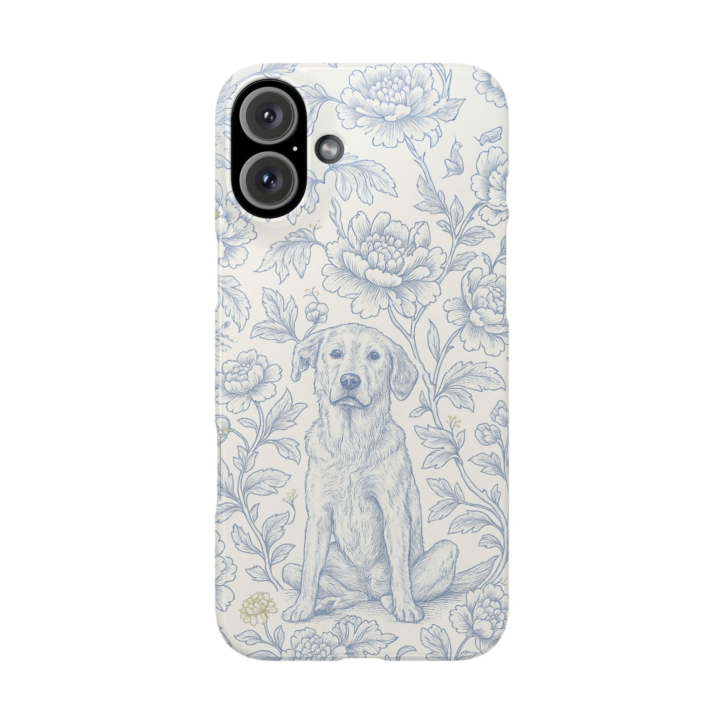 Floral Dog Slim Phone Cases - Perfect for Pet Lovers, Gift for Dog Lovers, Cute Phone Accessories, Dog-Themed Gifts, Floral Design