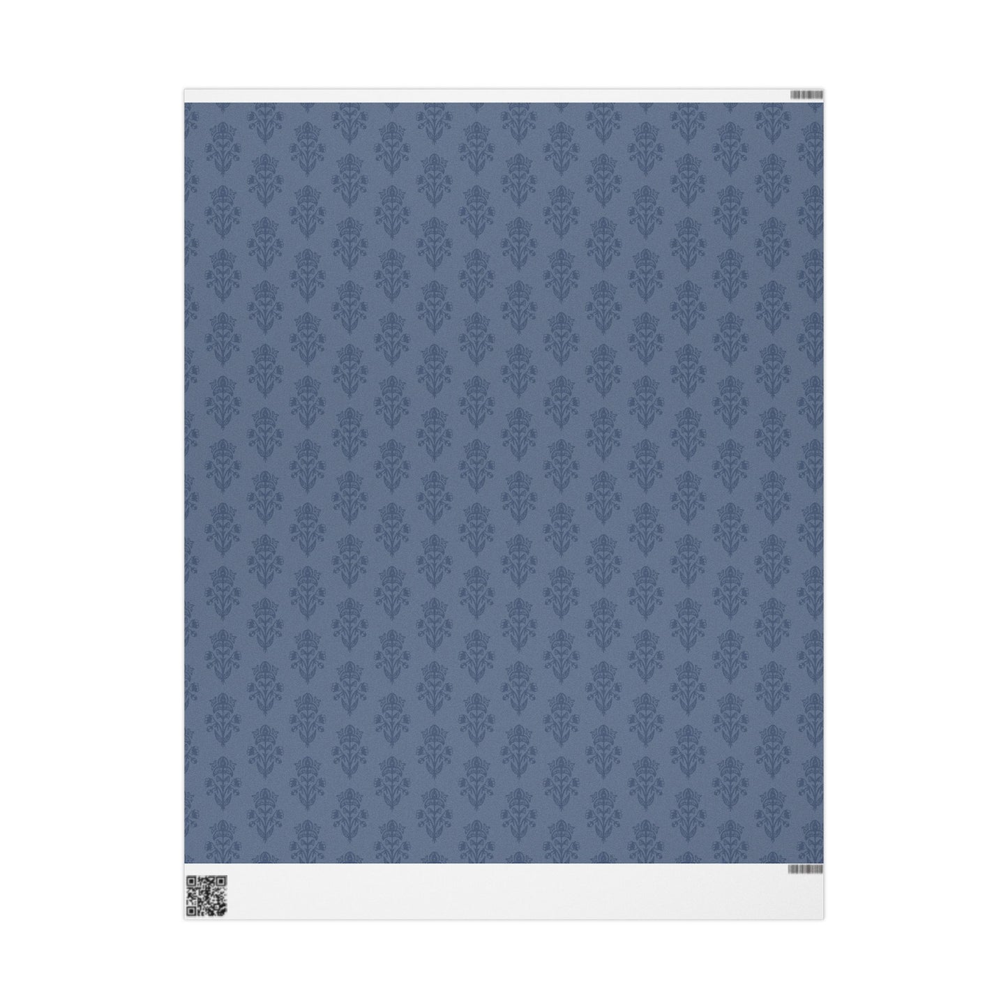 Blue Block Print Wrapping Paper