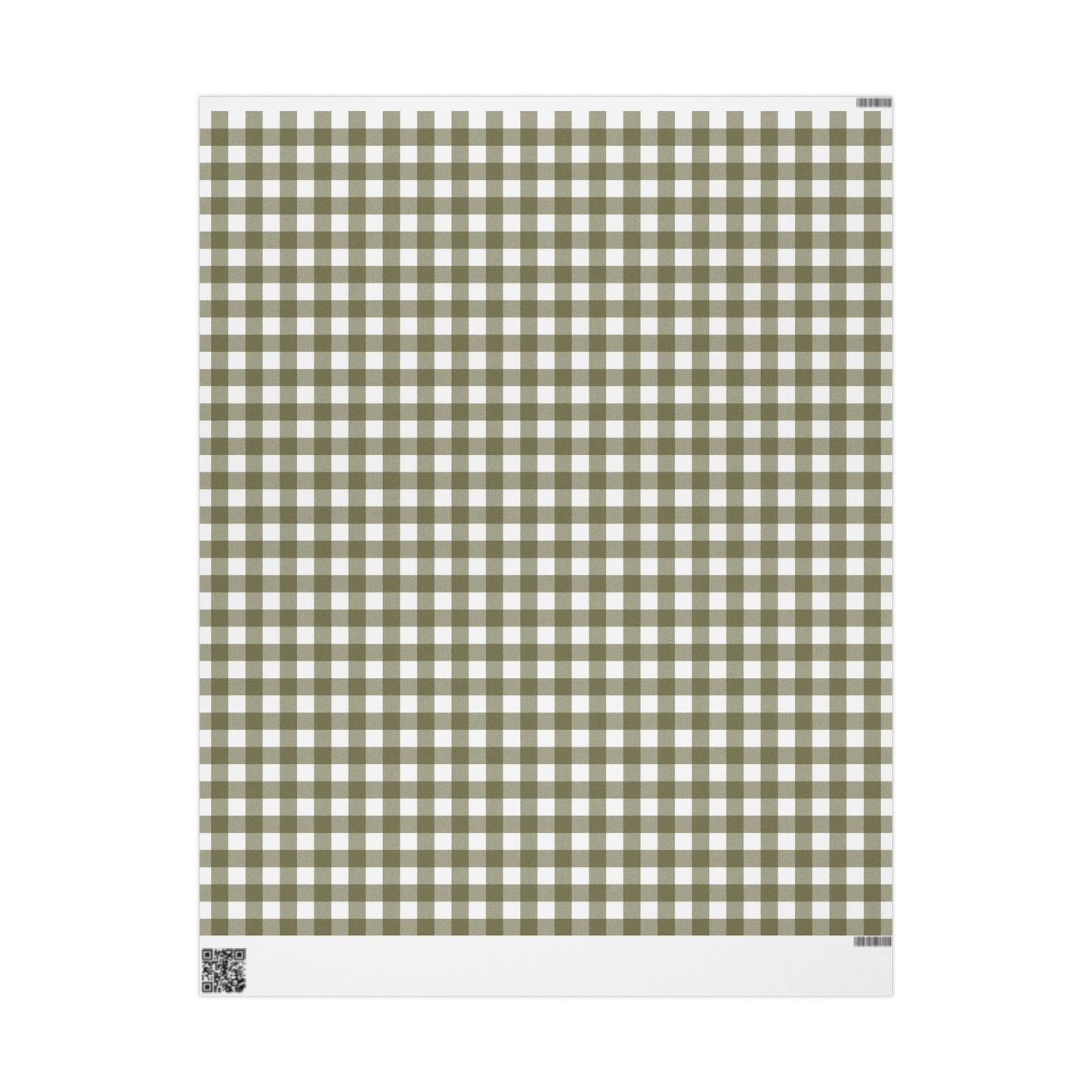 Barbour Green Gingham Wrapping Paper