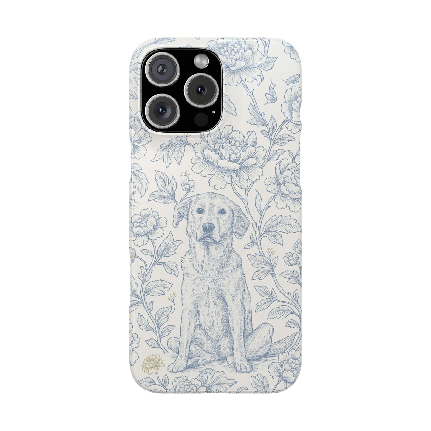 Floral Dog Slim Phone Cases - Perfect for Pet Lovers, Gift for Dog Lovers, Cute Phone Accessories, Dog-Themed Gifts, Floral Design