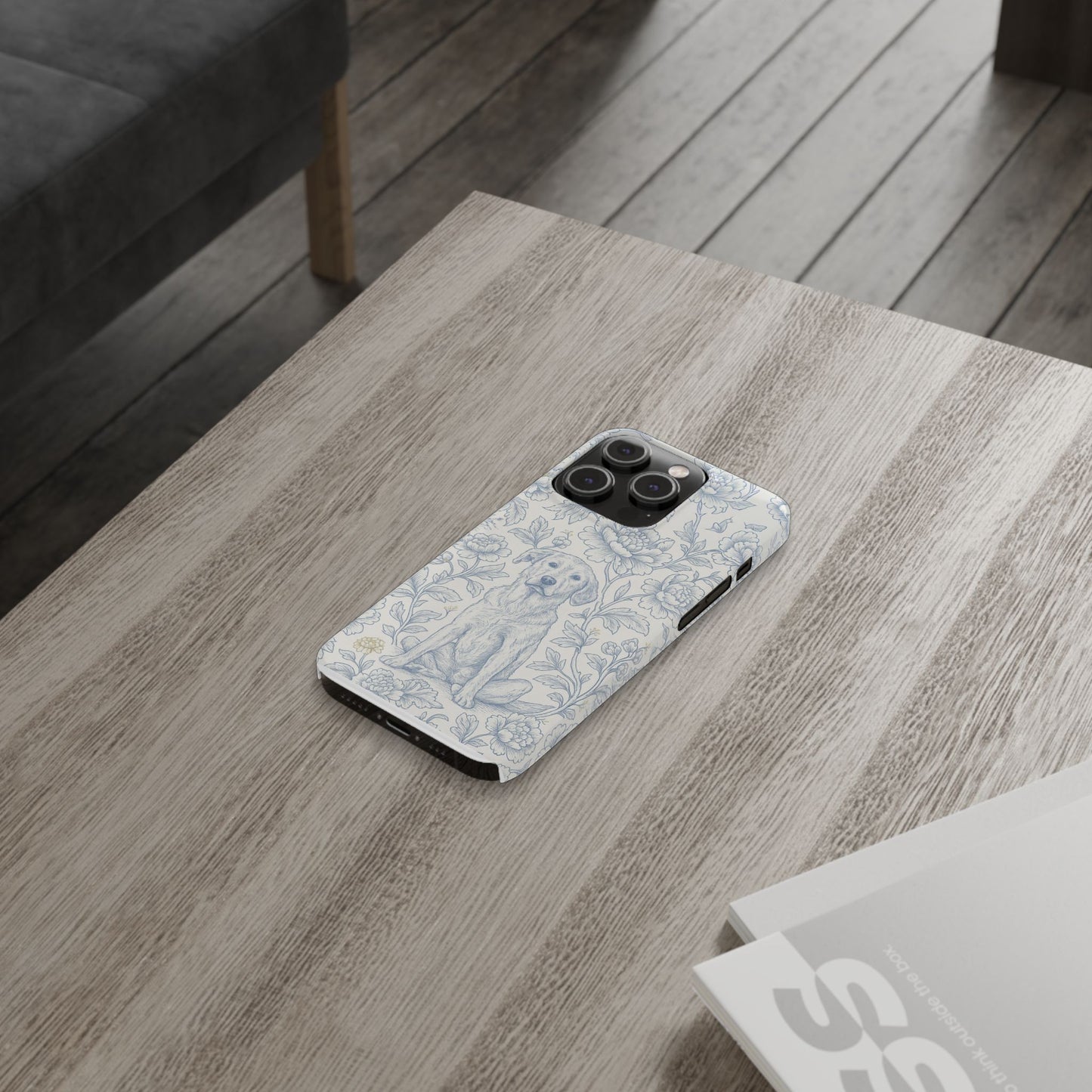 Floral Dog Slim Phone Cases - Perfect for Pet Lovers, Gift for Dog Lovers, Cute Phone Accessories, Dog-Themed Gifts, Floral Design