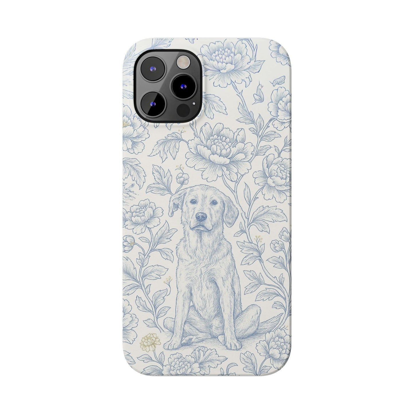 Floral Dog Slim Phone Cases - Perfect for Pet Lovers, Gift for Dog Lovers, Cute Phone Accessories, Dog-Themed Gifts, Floral Design