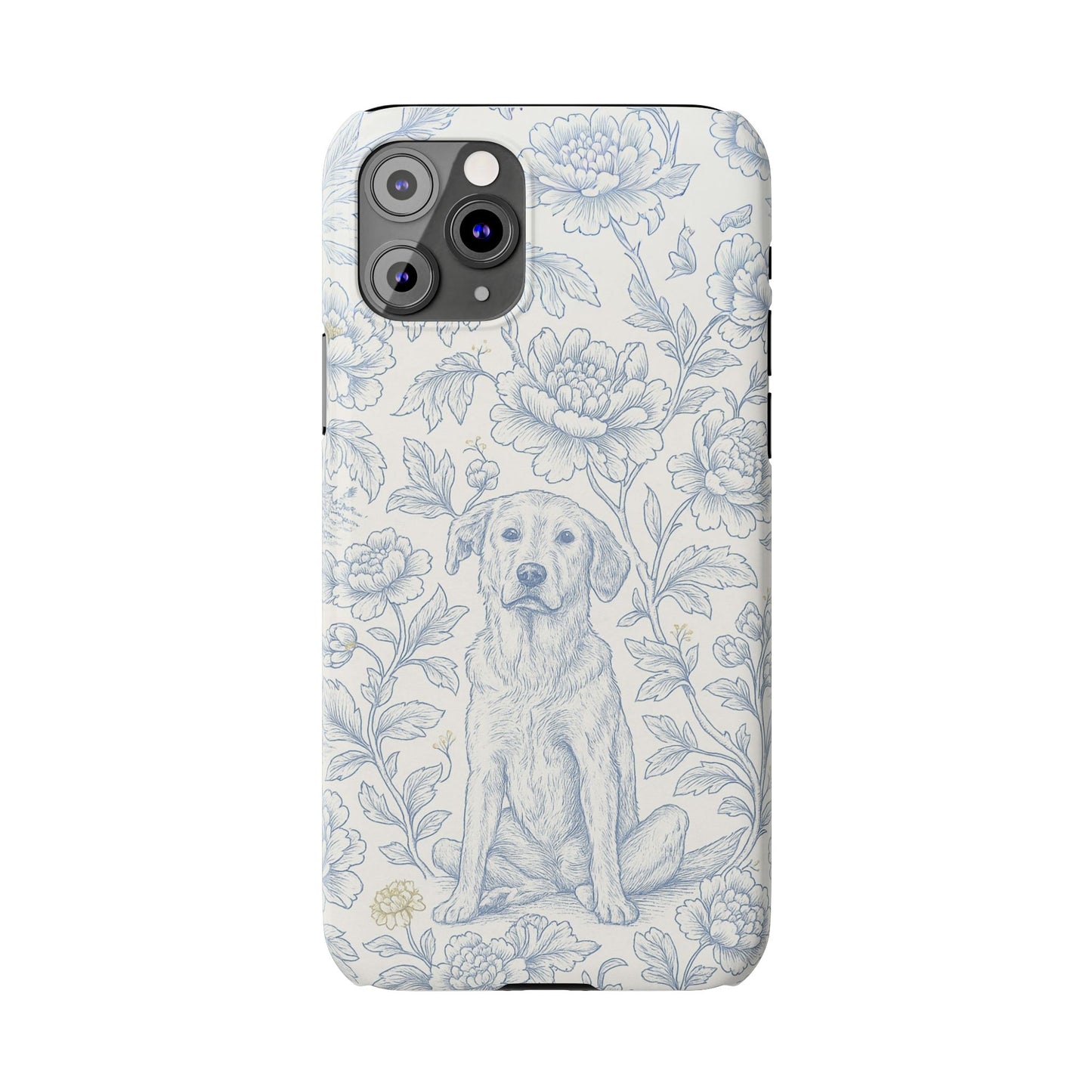 Floral Dog Slim Phone Cases - Perfect for Pet Lovers, Gift for Dog Lovers, Cute Phone Accessories, Dog-Themed Gifts, Floral Design